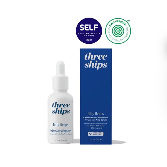 Three Ships Jelly Drops™ Kakadu Plum + Mushroom Hyaluronic Acid Serum | NEW - Picture 1 of 4